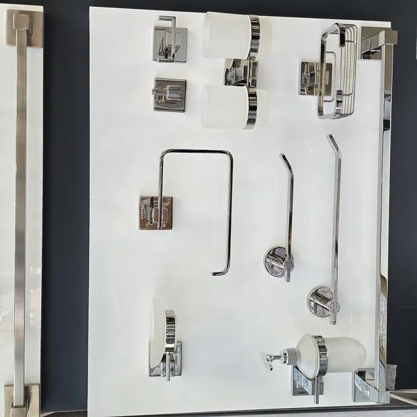 ست دیواری اکسسوری کروم پایه مربع هامر