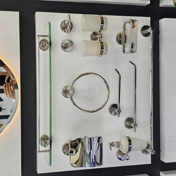 ست دیواری اکسسوری هامر پایه گرد کروم