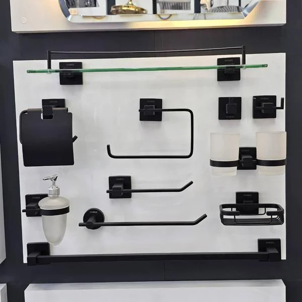 ست دیواری اکسسوری هامر پایه مربع مشکی