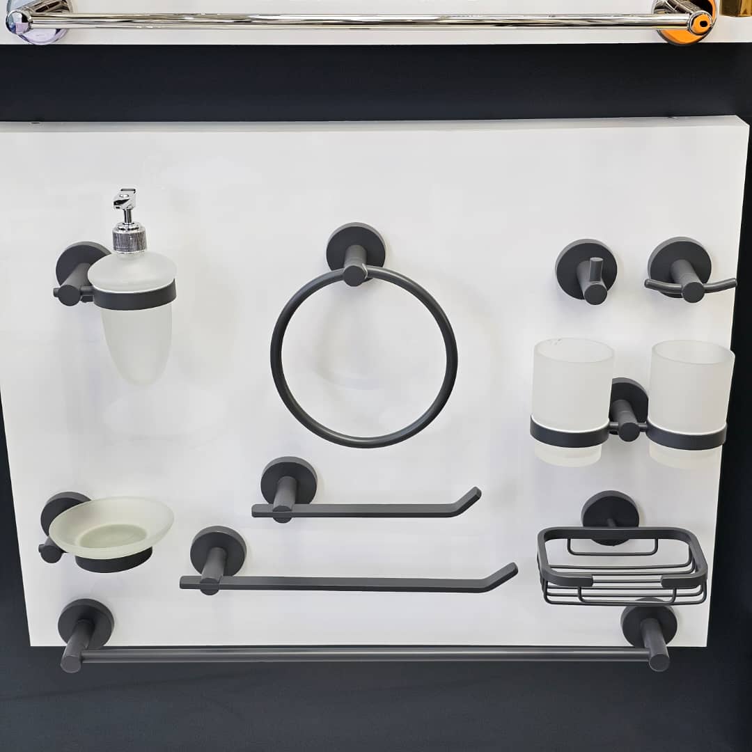 ست دیواری اکسسوری هامر پایه گرد طوسی