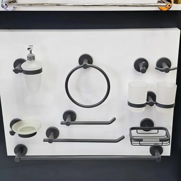 ست دیواری اکسسوری هامر پایه گرد طوسی