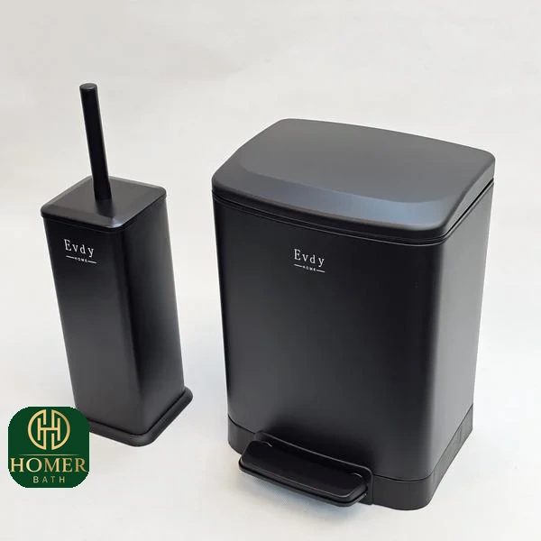 سطل و برس مشکی ۳ لیتری مدل Home اودی